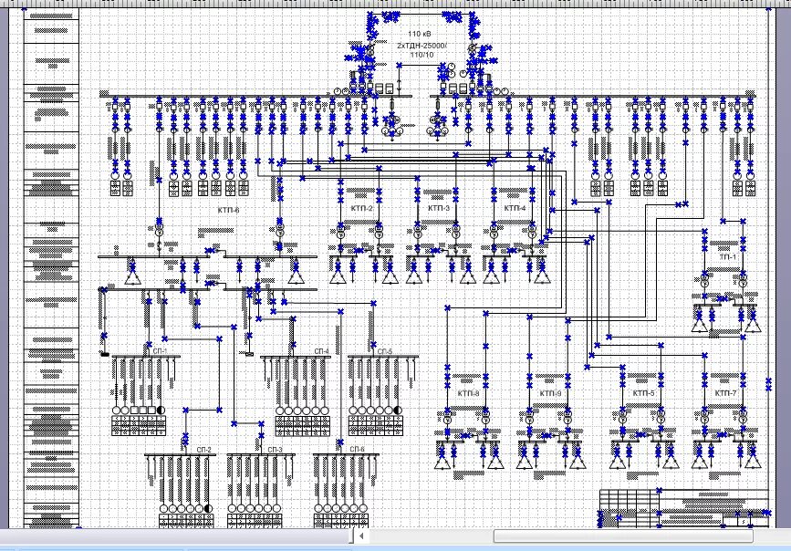 Промышленные электрические схемы электроснабжение завода металлоконструкций - Чертежи, 3D Модели, Проекты, Электр