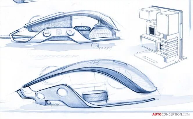 Промышленный дизайн проект BMW Group DesignworksUSA Designs Thermaltake`s Level 10 M Computer Mouse - AutoC