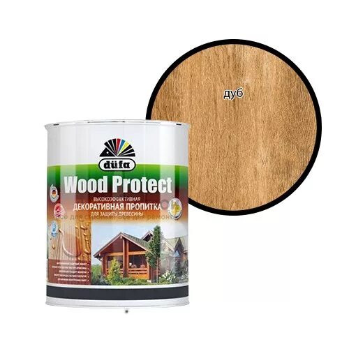 Пропитка орех для дерева фото Дюфа Wood Protect дуб 2,5л. купить в Дмитрове по низкой цене