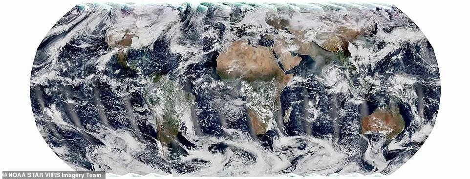 Прошлая земля фото Stunning global picture of Earth taken by a NASA satellite