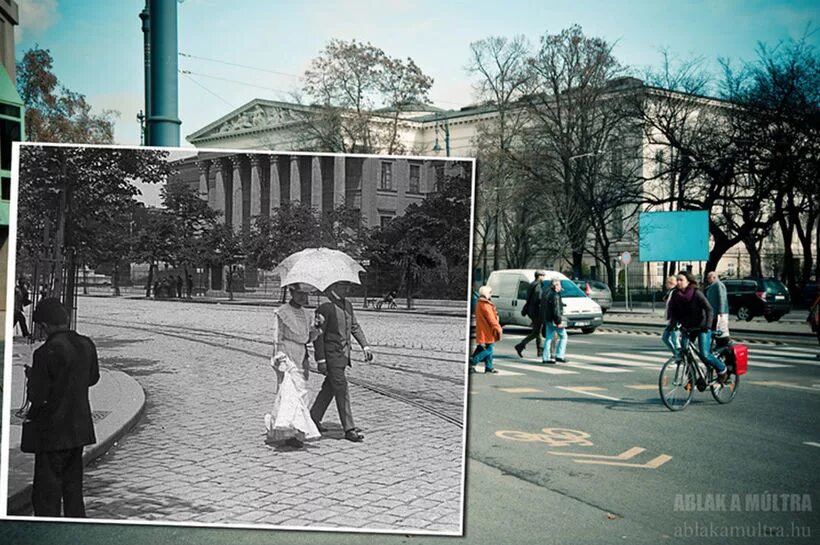 Прошлое и настоящее краснодара фото Окно в прошлое: фотограф переснимает старые фотографии Будапешта с того же ракур