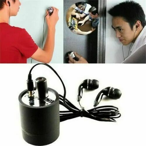 Прослушивающее устройство для дома как выглядит Ear Listen Through Wall Device Bug Eavesdropping Wall Microphone Voice Spy Tool 