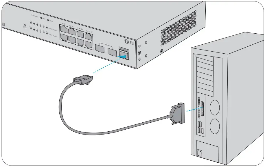 Просмотр подключений к компьютеру FS S3150-8T2F Ethernet L2plus Switch User Guide