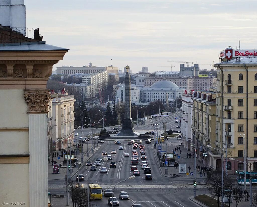 Проспект независимости минск фото Фотофакты: взгляд руфера на пл. Победы и окрестности