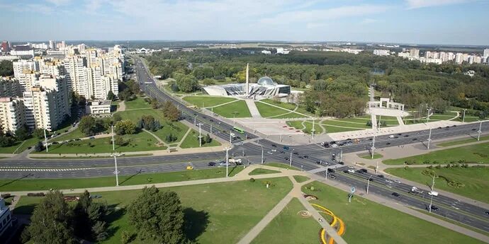 Проспект победителей минск фото На участке проспекта Победителей сегодня начнут менять асфальт