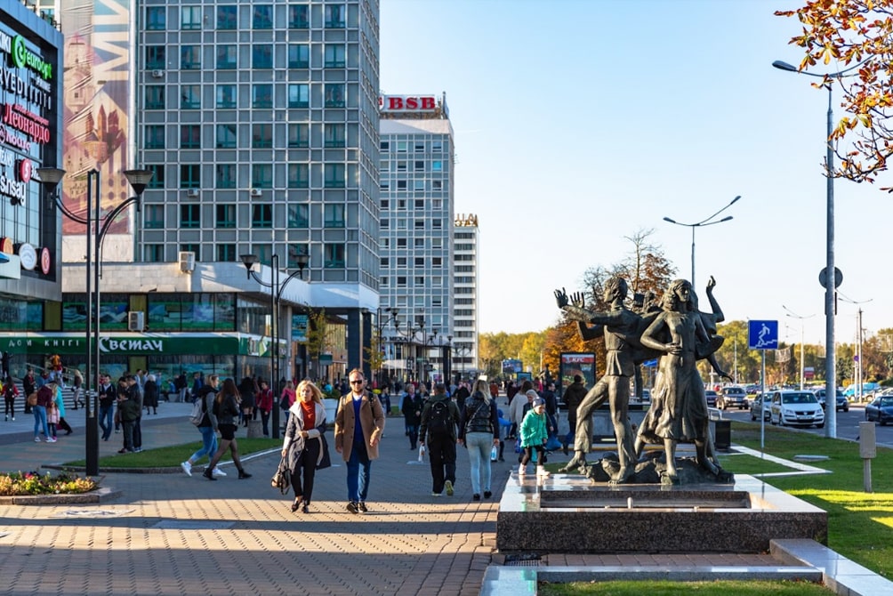 Проспект просп победителей 17 фото Дворец спорта, Мемориальный комплекс "Минск - город-герой" и ещё 9 объектов на П