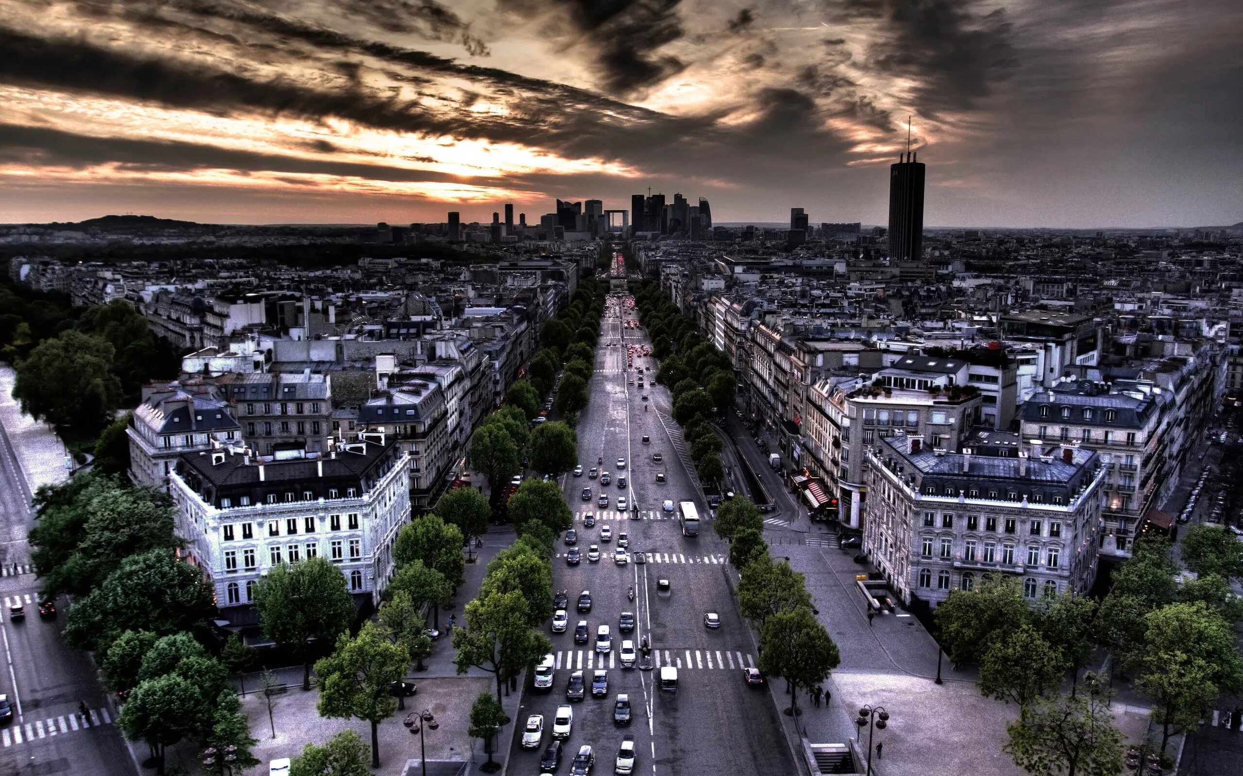 Проспекты городов фото Streets of Paris Desktop wallpapers 1024x1024