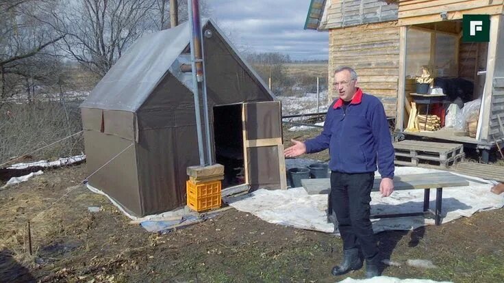 Простая баня на даче своими руками Мобильная баня-скоропарка за копейки. Своими руками // FORUMHOUSE Походы, Садовы