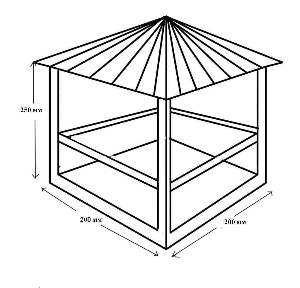 Простая беседка из дерева чертеж Беседка из дерева своими руками чертежи фото - DelaDom.ru