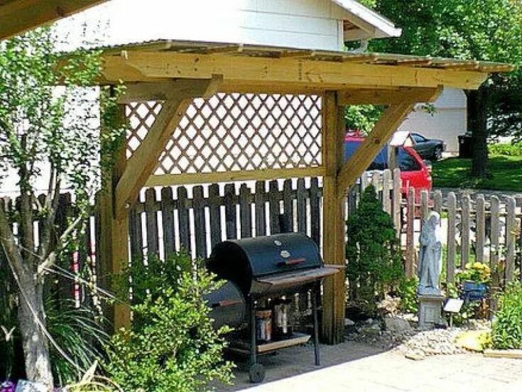 Простая беседка навес своими руками Bbq gazebo, Outdoor bbq area, Pergola