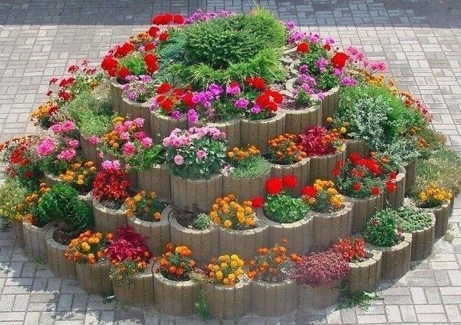 Простая клумба для начинающих фото Round flower, herb, vegetable beds: 40 simple ideas for your garden My desired h