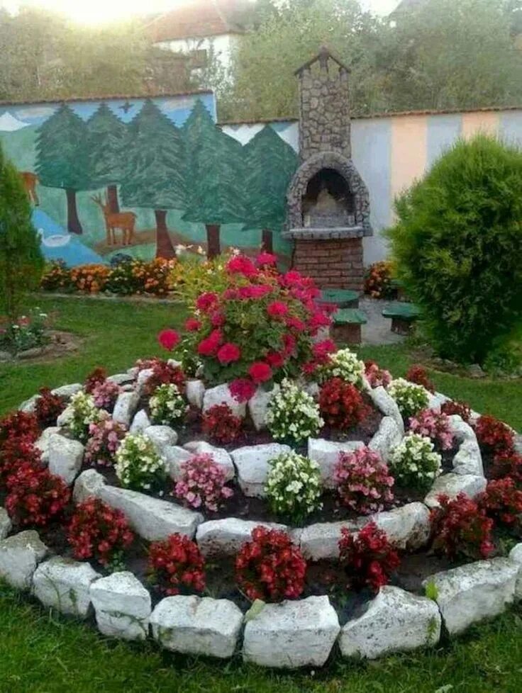 Простая клумба своими руками фото 30 Stunning Spring Garden Ideas for Front Yard and Backyard Landscaping - HomeId