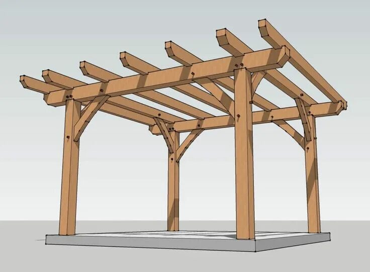 Простая крыша для беседки своими руками 12 × 12 Pergola Plan Timber pergola, Rustic pergola, Pergola plans