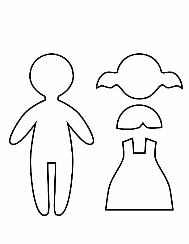 Простая кукла своими руками выкройки Paper Doll Templates Paper dolls, Paper doll template, Princess paper dolls