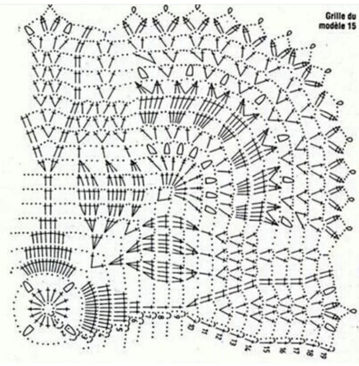 Простая квадратная салфетка крючком со схемами Пин на доске Crochet : Doilies and Center Runners Вязаные крючком узоры листьев,