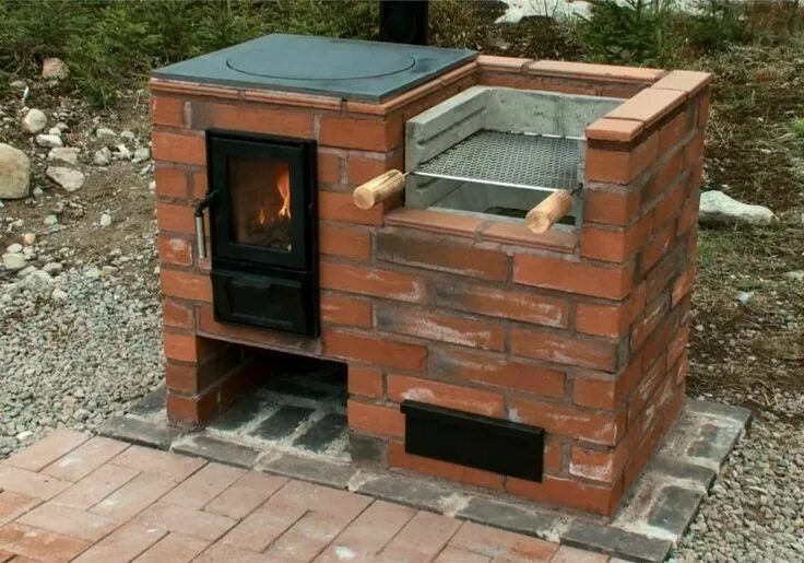 Простая печь из кирпича фото Pin on aJardin Outdoor stove, Outdoor kitchen design, Backyard kitchen