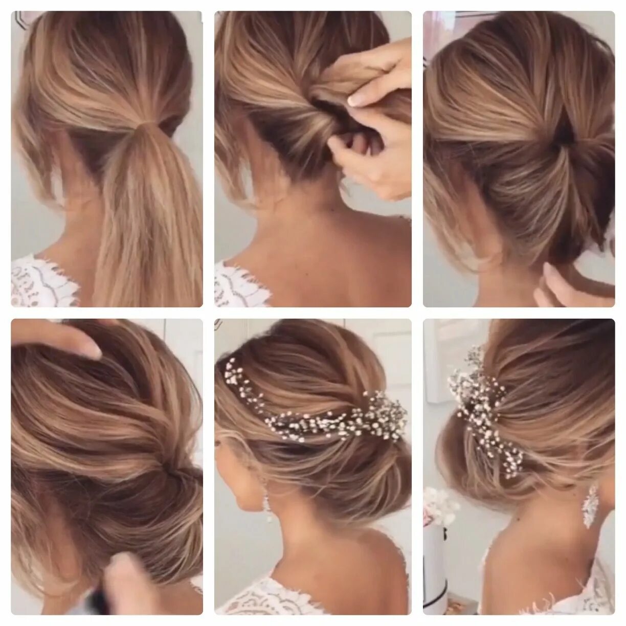 Простая прическа на свадьбу на средние волосы Pin by Mariska on Hair & Makeup Long hair styles, Bridal hair updo, Short weddin