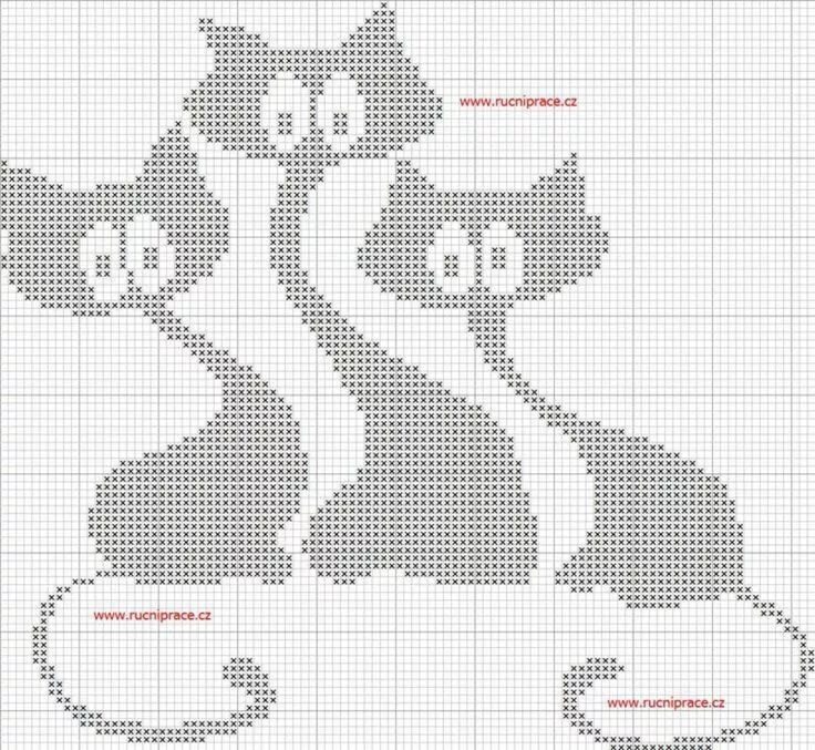 Простая схема котика спицами Шкодные коты, вышивка крестом, схема Cross stitch animals, Cross stitch embroide