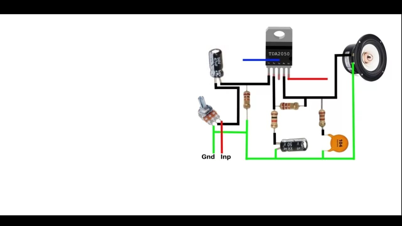 Простая схема усилителя звука своими руками SKEMA amplifier mini TDA 2030/2050 cocok untuk di kamar - YouTube