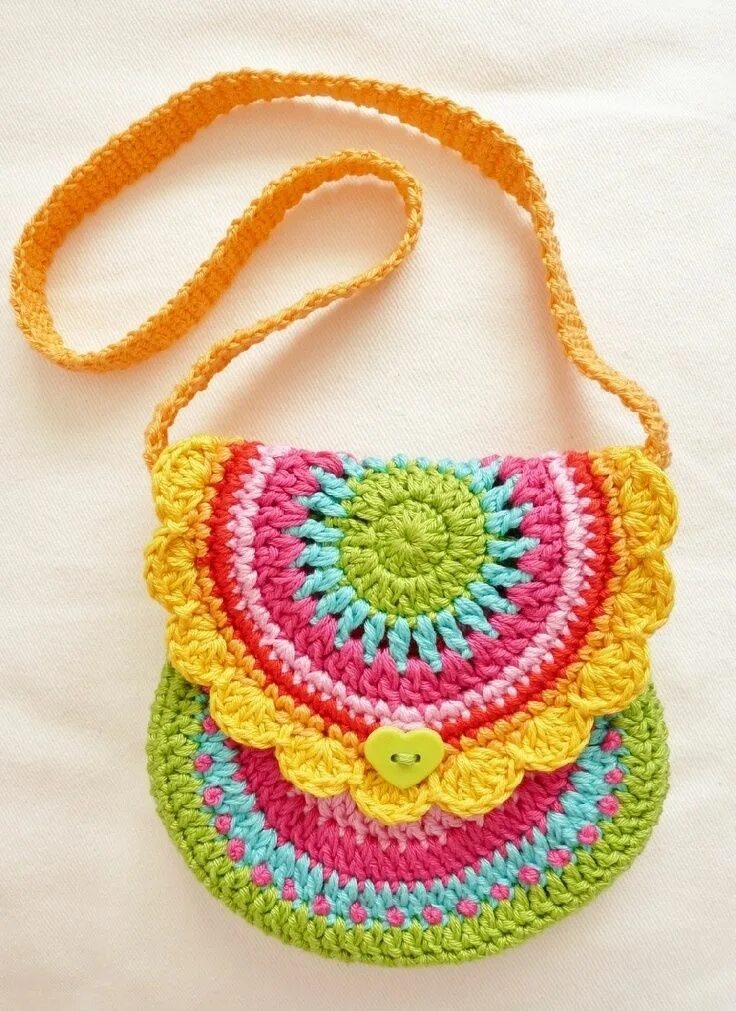 Простая сумочка крючком Crochet purse patterns, Crochet handbags, Crochet bag pattern