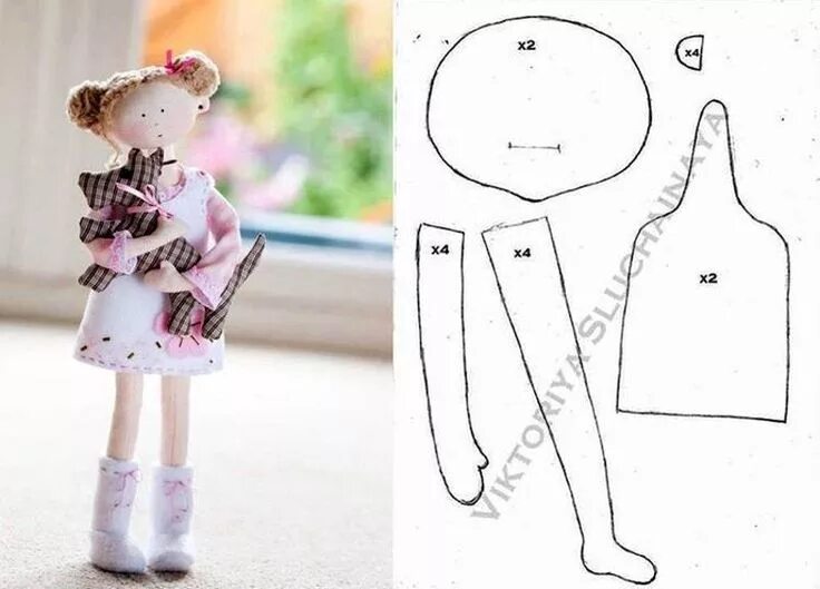 Простая выкройка куклы Выкройки текстильных кукол разных мастеров all Dolls Diy rag dolls, Homemade dol