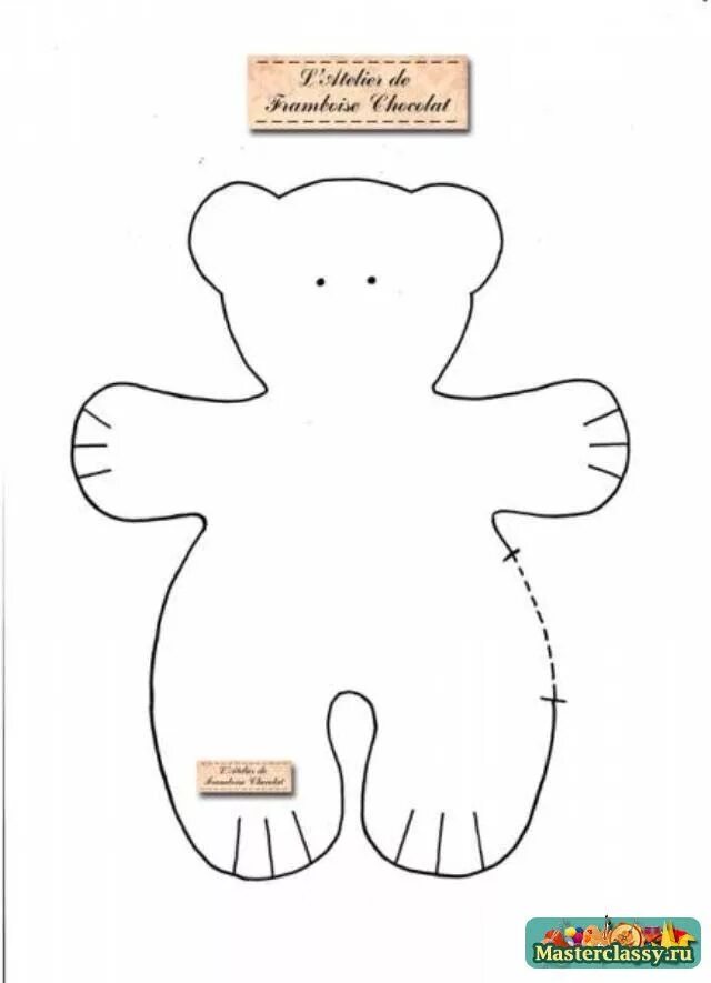 Простая выкройка мишки из ткани Тильда Мишка. Мастер класс Teddy bear sewing pattern, Sewing toys, Fabric toys