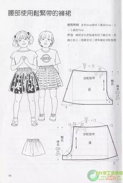 Простая выкройка юбки шорты для девочки Швейная комната. Лучшие выкройки! Узоры детских платьев, Выкройки, Выкройка детс