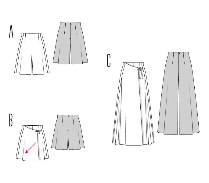 Простая юбка без выкройки быстро Выкройка Burda № 6980 - Юбка-Брюки - купить в Москве, цены в интернет-магазинах 