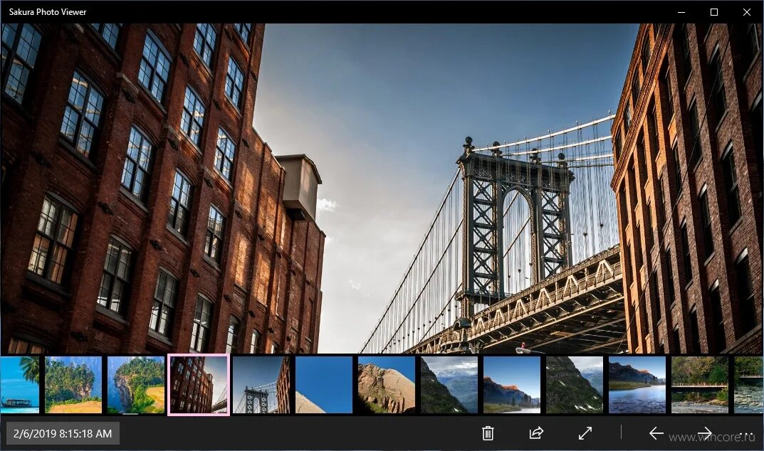 Простейшее просмотра фото Sakura Photo Viewer - простое средство просмотра фотографий