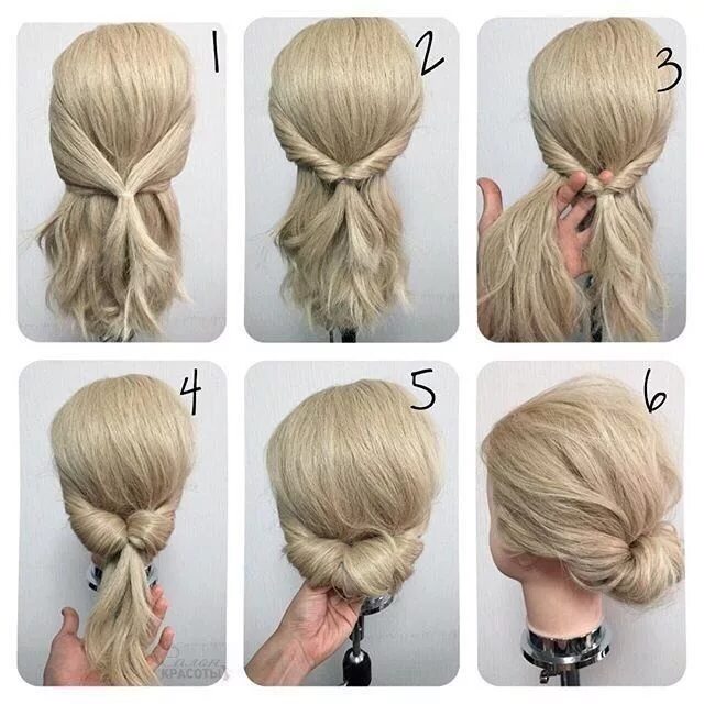 Простейшие прически на каждый Pin by Jerica Tooke on short hair styles Diy wedding hair, Fast hairstyles, Diy 