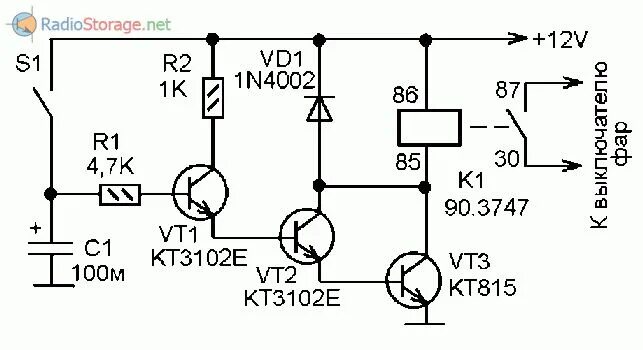 Простейшие схемы реле своими руками Три схемы очень простых устройств для начинающих (КТ3102) Схемотехника, Принципи