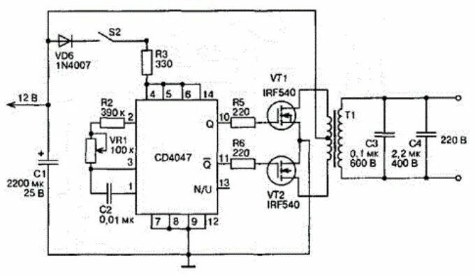 Простейший инвертор своими руками схема Инвертор 12 в 220 3000вт своими руками: Преобразователь с 12 на 220 своими рукам