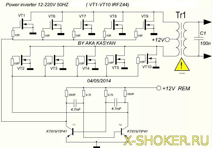 Простейший инвертор своими руками схема Инвертор на дачу. версия два! - DRIVE2