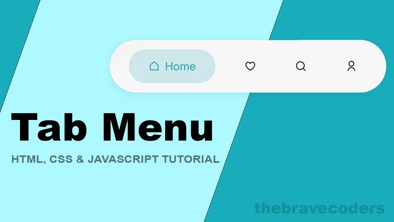 Просто фото видео Tab Bar Menu ( Tab Menu Navigation ) with Smooth animation HTML, CSS and JavaScr