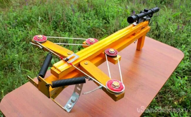 Просто и легко самоделки Делаем пружинный арбалет Crossbow, Homemade crossbow, Diy crossbow