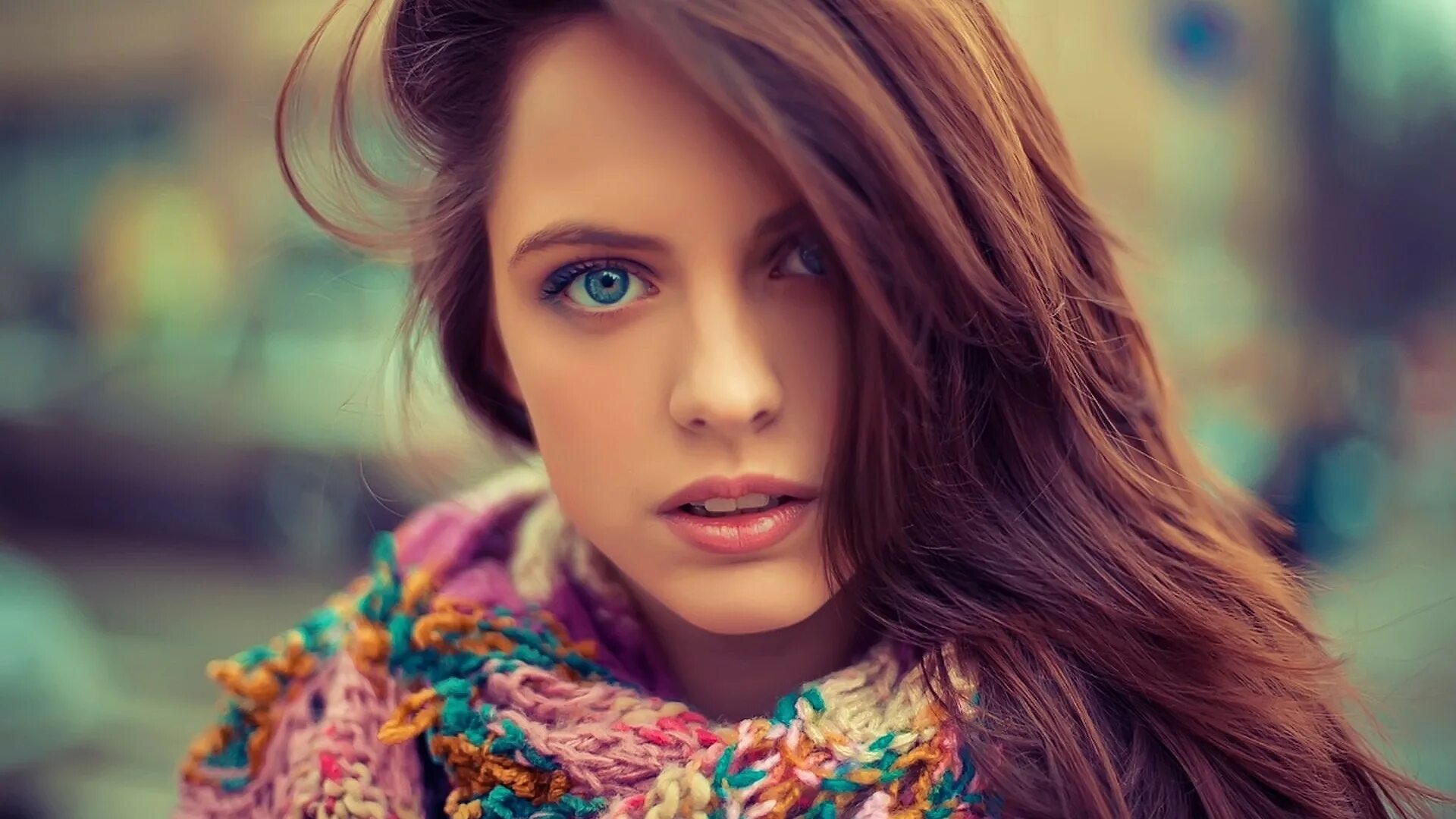 Просто красивые фото Blue-eyed girl Desktop wallpapers 1920x1080