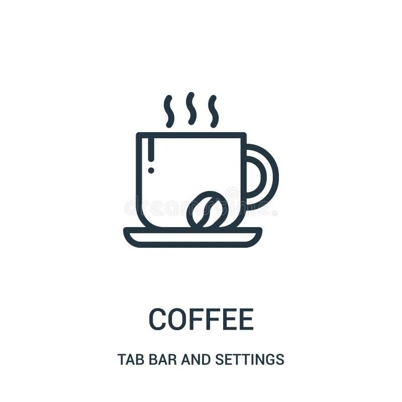 Просто про фото Coffee Icon Vector from Tab Bar and Settings Collection. Thin Line Coffee Outlin