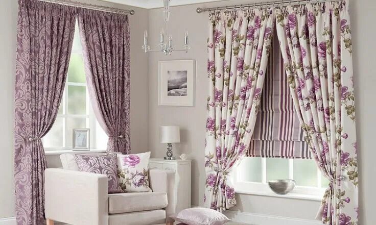 Просто шторы фото Purple Drapery Fabric for Stylish Home Decor