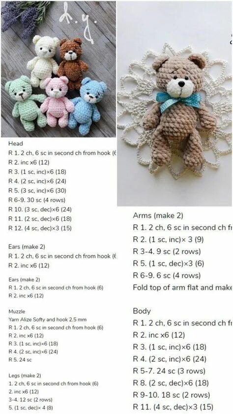 Простое амигуруми крючком схема 10 популярных идей на тему "crochet patterns teddy bear free" для вдохновения