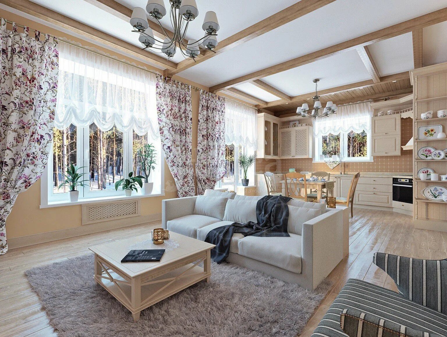 Простое дизайн дома Provence design interior - 78 photo