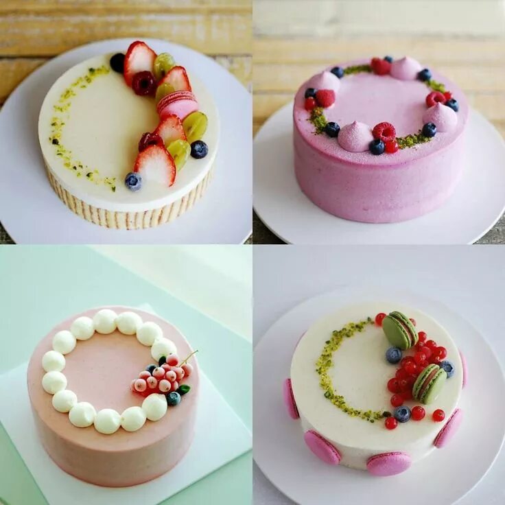 Простое красивое оформление торта Пин на доске cake decorating Вкусняшки, Порции торта, Простой торт