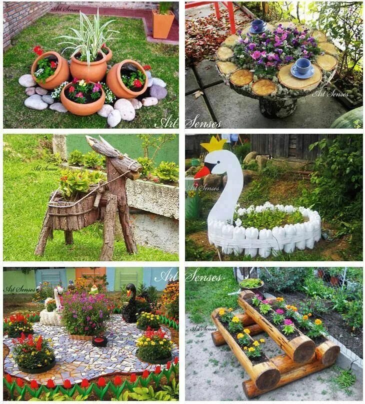 Простое оформление дачи своими руками Diy garden projects, Diy garden decor, Garden crafts