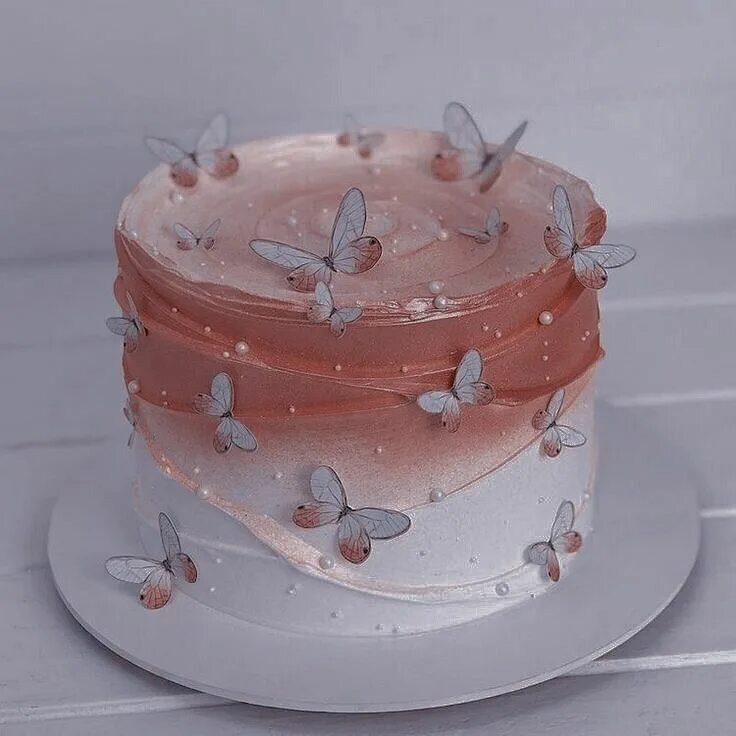 Простое оформление торта для девочки Pin on chia đẹp Small birthday cakes, Simple birthday cake, Butterfly birthday c