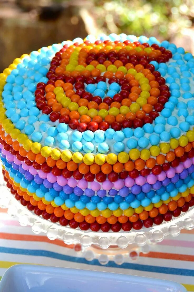 Простое оформление торта на день рождения мальчику Rainbow Skittle Birthday Cake Number birthday cakes, Birthday cake tutorial, Rai