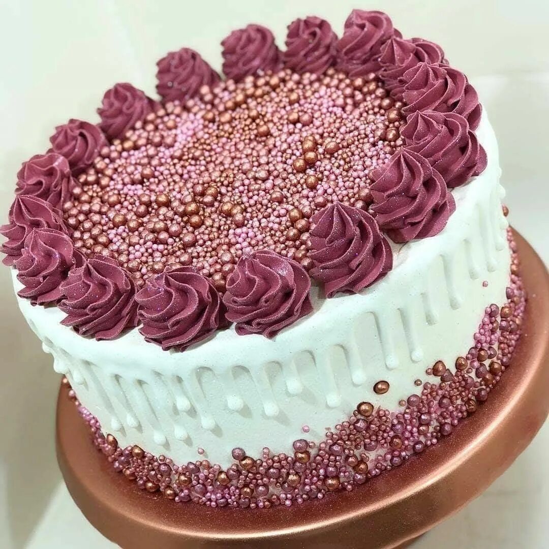 Простое оформление торта на день рождения женщине Pin on Рецепты Cake decorating, Creative cake decorating, Cake desserts