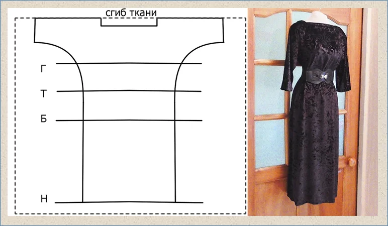 Простое платье без выкроек своими руками Цельнокроеные блузки и платья - модели и построение выкроек - большая подборка К