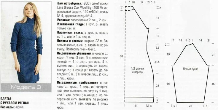 Простое платье спицами схемы Теплое платье спицами с центральным узором: описание, схемы, фото