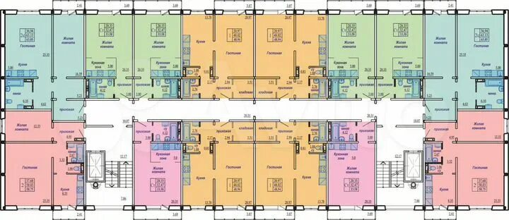 Просторный планировки квартир 1-к. квартира, 48,9 м², 7/10 эт. на продажу в Новосибирске Купить квартиру Авито