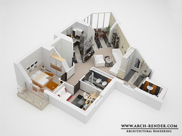 Просторный планировки квартир 3d Floor Plans for Home Diseño casas pequeñas, Planos de casas, Diseños de casas