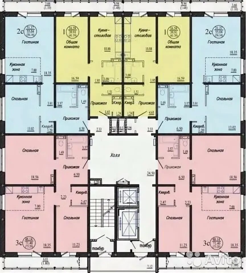 Просторный планировки квартир 2ком квартира, новый, в наличии. Цена: 1 700 000 ₽ в Новосибирске